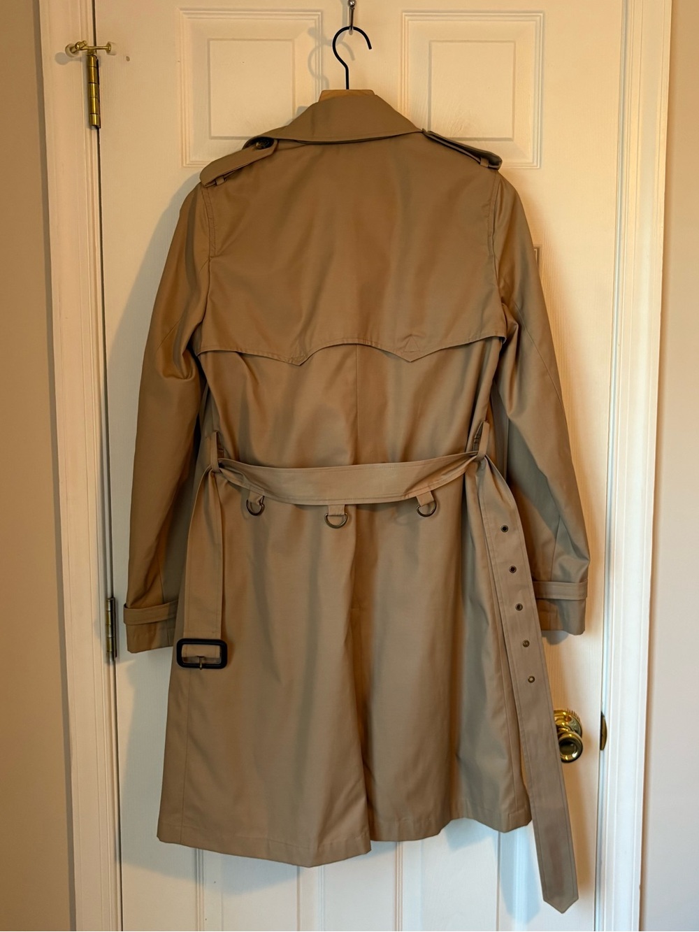 Lauren Ralph Lauren Double-Breasted Cotton-Blend Trench Coat, Sand, S - Picture 13 of 16